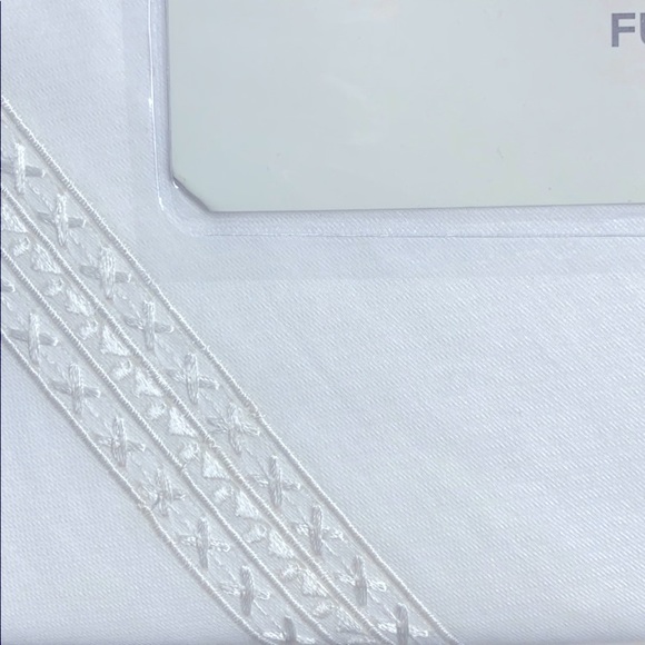 {NIP} LUCKY BRAND White 100% Cotton Diamond Stitch 3 Piece Comforter Set - Picture 16 of 16